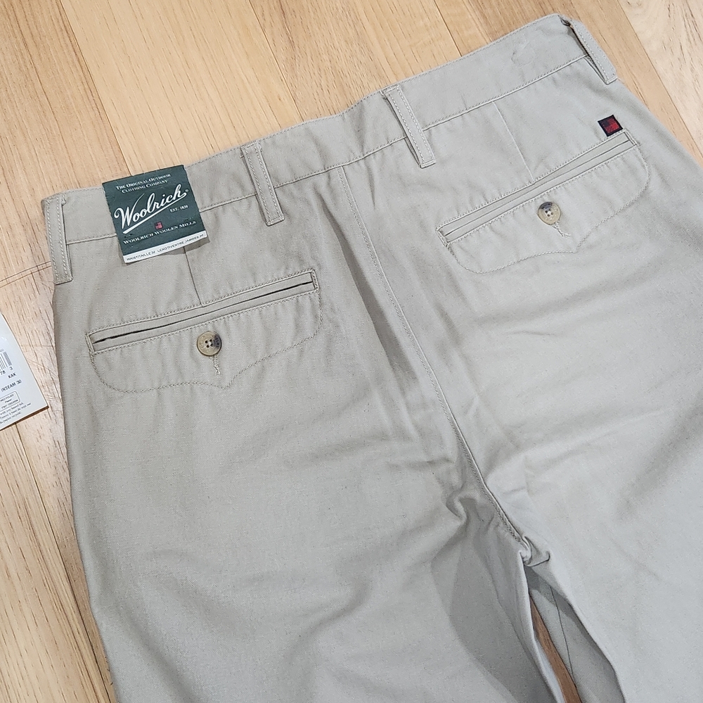 New Woolrich Mens Milestone Casual Pants Khaki 30 X 30 NWT Beige - Picture 13 of 15